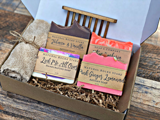 "SMOOTH & MOLODIC" Artisan Soap Bundle (4 Full Sized Bars)
